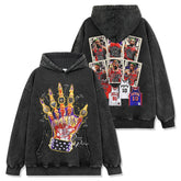 Vintage Rodman Double-Sided Printed Washed Short Sleeve T-Shirt Crew Neck Heavy Loose Hooded Sweater Men