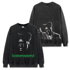 Hip Hop Tyler The Creator Printed Washed Short Sleeve T-Shirt Casual Crew Neck Hooded Sweater