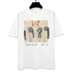 Customized 2024 Taylor Swift Taylor simple printed short-sleeved T-shirt heavy loose round neck trendy brand