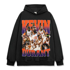 Vintage Tide Durant Durant Printed Short Sleeve T-Shirt Washed Long Sleeve Crew Neck Hooded Sweater Men