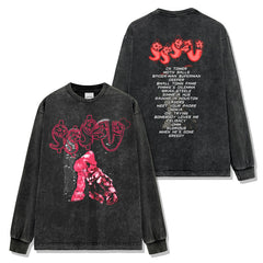 Hip Hop Drake DRAKE Printed SSS4U Short Sleeve T-Shirt Washed Long Sleeve Loose Hooded Sweater Men