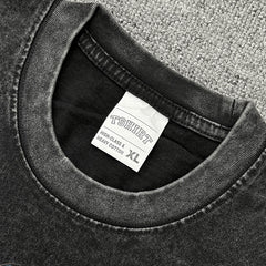 Vintage Cardi B Cardi B Printed Short Sleeve T-Shirt vintage washed heavy cotton tide t