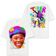 Rapper Tyler The Creator Double-Sided Print Blockbuster Street Loose T-Shirt Short Sleeve