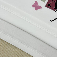 2024 Taylor Printed Short Sleeve T-Shirt Heavy Crew Neck Cotton Versatile Vintage Top Tide