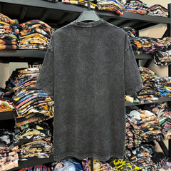 Vintage Snoop Dogg Printed T-Shirt Vintage Washed Loose Heavy Crew Neck Short Sleeves