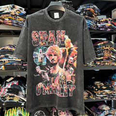 Vintage Sean Omalley Printed T-Shirt High Street Washed Heavy Cotton T