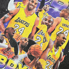 Vintage Trend KOBE Printed T-Shirt Vintage Washed Heavy Casual Short Sleeve Trend