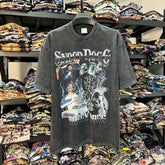 Vintage Snoop Dogg Printed T-Shirt Vintage Washed Loose Heavy Crew Neck Short Sleeves