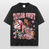 Spring Summer Taylor Swift Taylor Print T-Shirt Crew Neck Cotton Vintage Short Sleeve Summer Tide