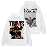 Vintage hip-hop Travis Scott print short-sleeved t-shirt long-sleeved crewneck heavyweight hoodie