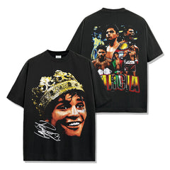 Vintage Ryan Garcia Printed Short Sleeve T-Shirt Washed Long Sleeve Loose Hooded Sweater