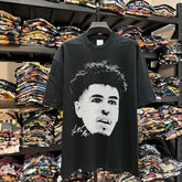 Simple LaMelo three-ball printed t-shirt Vintage loose heavy casual short-sleeved ins trendy brand