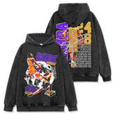 Vintage Kobe KOBE Double-Sided Printed Short Sleeve T-Shirt Washed Long Sleeve Loose Hooded Sweater