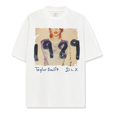 2024 Taylor Swift Taylor Simple Printed Short Sleeve T-Shirt Heavy Loose Crew Neck Trendy Brand Vintage