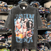 Vintage John Cena Printed Short Sleeve T-Shirt Vintage Washed Blockbuster T