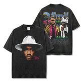 Virgil Abloh Printed Short Sleeve T-Shirt Washed Long Sleeve Loose Hooded Sweater Men