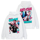 Anthony Edwards Printed Short Sleeve T-Shirt Crew Neck Washed Hooded Sweater Men