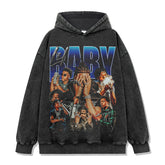 Hip Hop Babe Lil Baby Printed Washed Short Sleeve T-Shirt Crew Neck Long Sleeve Loose Hooded Sweater