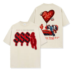 Vintage Drake DRAKE Printed SSS4U Crew Neck Short Sleeve T-Shirt Long Sleeve Loose Hooded Sweater Men