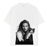Taylor Swift Mold Print Short Sleeve T-Shirt High Street Vintage Loose Cotton T