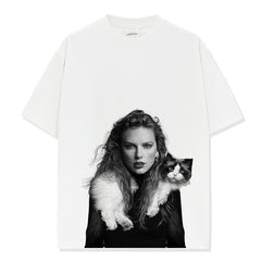 Taylor Swift Mold Print Short Sleeve T-Shirt High Street Vintage Loose Cotton T