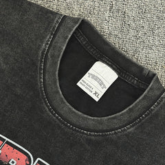 Vintage Eddie Guerrero Printed Short Sleeve T-Shirt Washed Blockbuster T