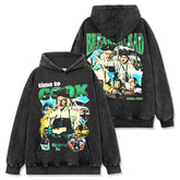 Breaking Bad Printed Washed Short Sleeve T-Shirt Casual Crew Neck Hooded Sweater