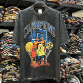 KOBE Crew Neck Printed T-Shirt Vintage Washed Loose Heavy Crew Neck Short Sleeve ins Tide