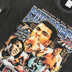 Vintage Ali Muhammad Ali Printed Short Sleeve T-Shirt Washed Heavy Cotton Vintag Tide T