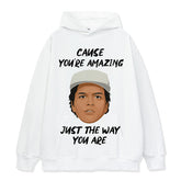 Vintage Hip Hop Bruno Mars Bro Print Short Sleeve T-Shirt Crew Neck Long Sleeve Loose Hooded Sweater