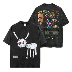 Hip Hop Drake DRAKE Double Sided Printed Short Sleeve T-Shirt Washed Long Sleeve Loose Hooded Sweater