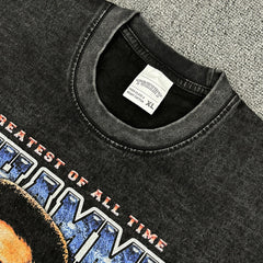 Vintage Ali Muhammad Ali Printed Short Sleeve T-Shirt Washed Heavy Cotton Vintag Tide T