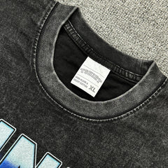 Vintage XXX Tentacion Printed Short Sleeve T-Shirt Vintage Washed Heavy Cotton Crew Neck T