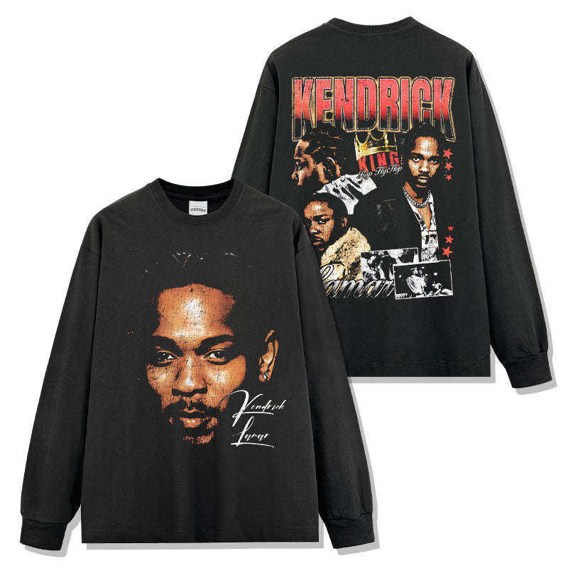 Hip Hop Tyler The Creator Printed Short Sleeve T-Shirt Washed Long Sleeve Loose Hooded Sweater