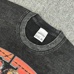 Vintage Seth Rollins Printed Short Sleeve T-Shirt Washed Heavy Cotton T