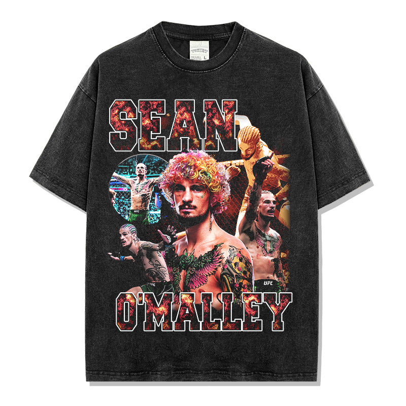 Vintage Sean Omalley Printed T-Shirt High Street Washed Heavy Cotton T