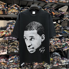 Simple McGrady McGrady Printed T-Shirt Vintage Loose Casual Short Sleeve ins Tide