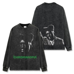 Hip Hop Tyler The Creator Printed Washed Short Sleeve T-Shirt Casual Crew Neck Hooded Sweater