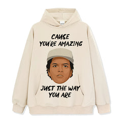 Vintage Hip Hop Bruno Mars Bro Print Short Sleeve T-Shirt Crew Neck Long Sleeve Loose Hooded Sweater