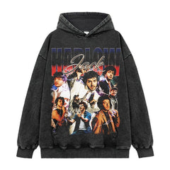 Jack Harlow Print Short Sleeve T-Shirt Washed Long Sleeve Loose Hooded Sweater
