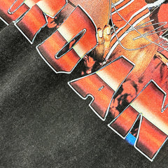 MJ Printed T-Shirt Vintage Washed Old Loose Heavy Crew Neck Short Sleeve ins