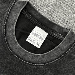 Vintage GloRilla Printed Short Sleeve T-Shirt Washed Heavy Cotton Small Neckline Tide T